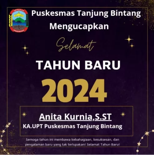 UPT Puskesmas Tanjung Bintang, Mengucapkan Selamat Tahun Baru 2024