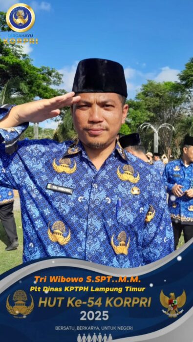 Plt Kepala Dinas KPTPH Lampung Timur Mengucapkan HUT Korpri Ke – 54