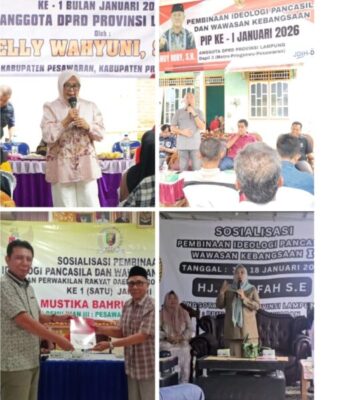 DPRD Provinsi Lampung Dapil III (Pringsewu, Pesawaran, Metro) Gelar Sosialisasi Pembinaan Ideologi PancasilaBandar Lampung — DPRD Provinsi Lampung melaksanakan kegiatan Sosialisasi Pembinaan Ideologi Pancasila pada 17–18 Januari 2026.