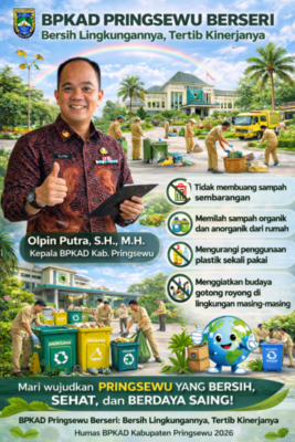 BPKAD Pringsewu Berseri Bersih Lingkungannya, Tertib Kinerjanya