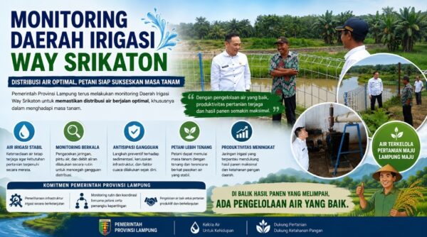 Monitoring Irigasi Way Srikaton Dilakukan Intensif, Pastikan Distribusi Air Optimal Hadapi Masa Tanam