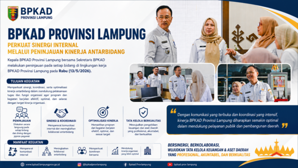 BPKAD Provinsi Lampung Perkuat Sinergi Internal Melalui Peninjauan Kinerja Antar bidang