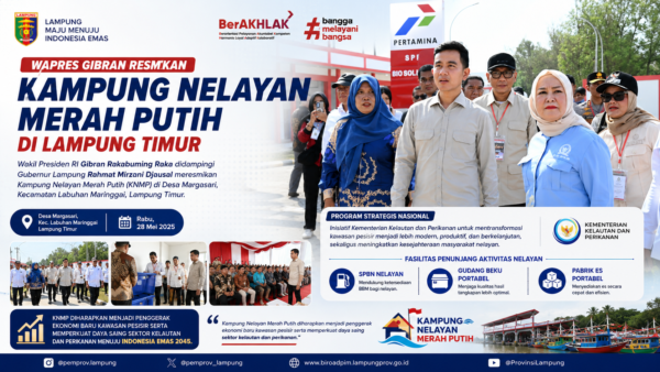 Wapres RI Resmikan Kampung Nelayan Merah Putih di Lampung Timur